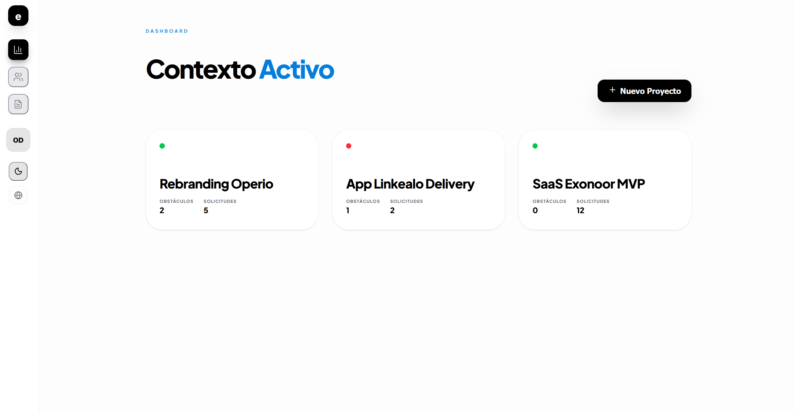 Exonoor Dashboard White